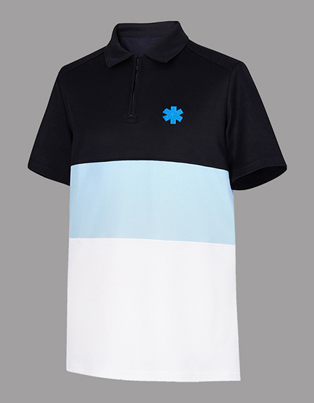 Men's three-tone polo shirt AMBULANCE DRIVER