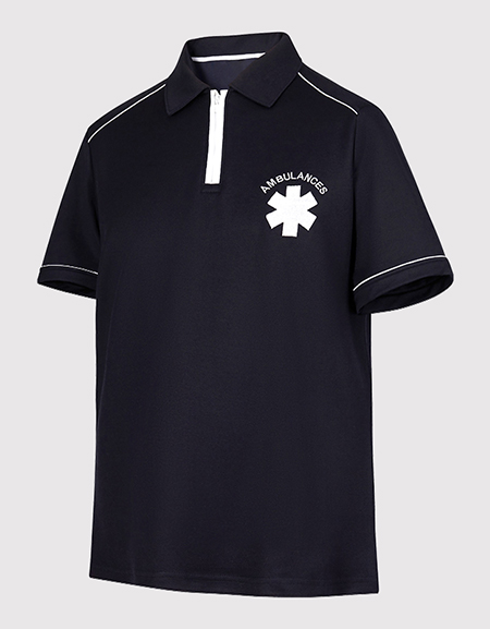 Polo masculin passepoil AMBULANCIER