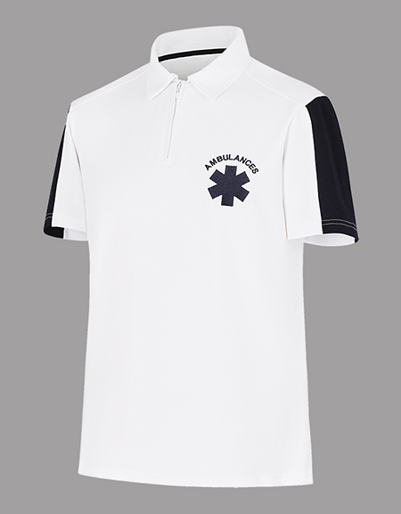 Polo masculin bicolore AMBULANCIER