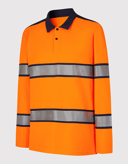 Polo manches longues col chemise HV