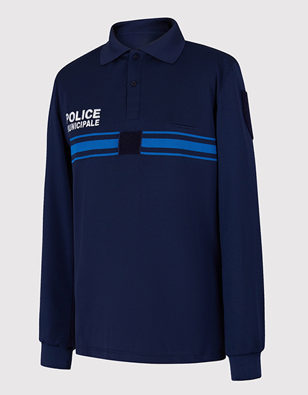 Polo jacquard manches longues POLICE MUNICIPALE